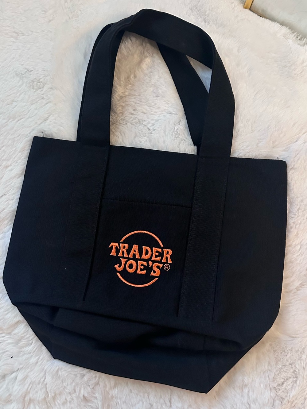 Mini Trader Joe's Black Canvas Tote